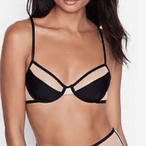 Victoria's Secret Sheer Mesh Unlined Demi Bra Multicolor 36C